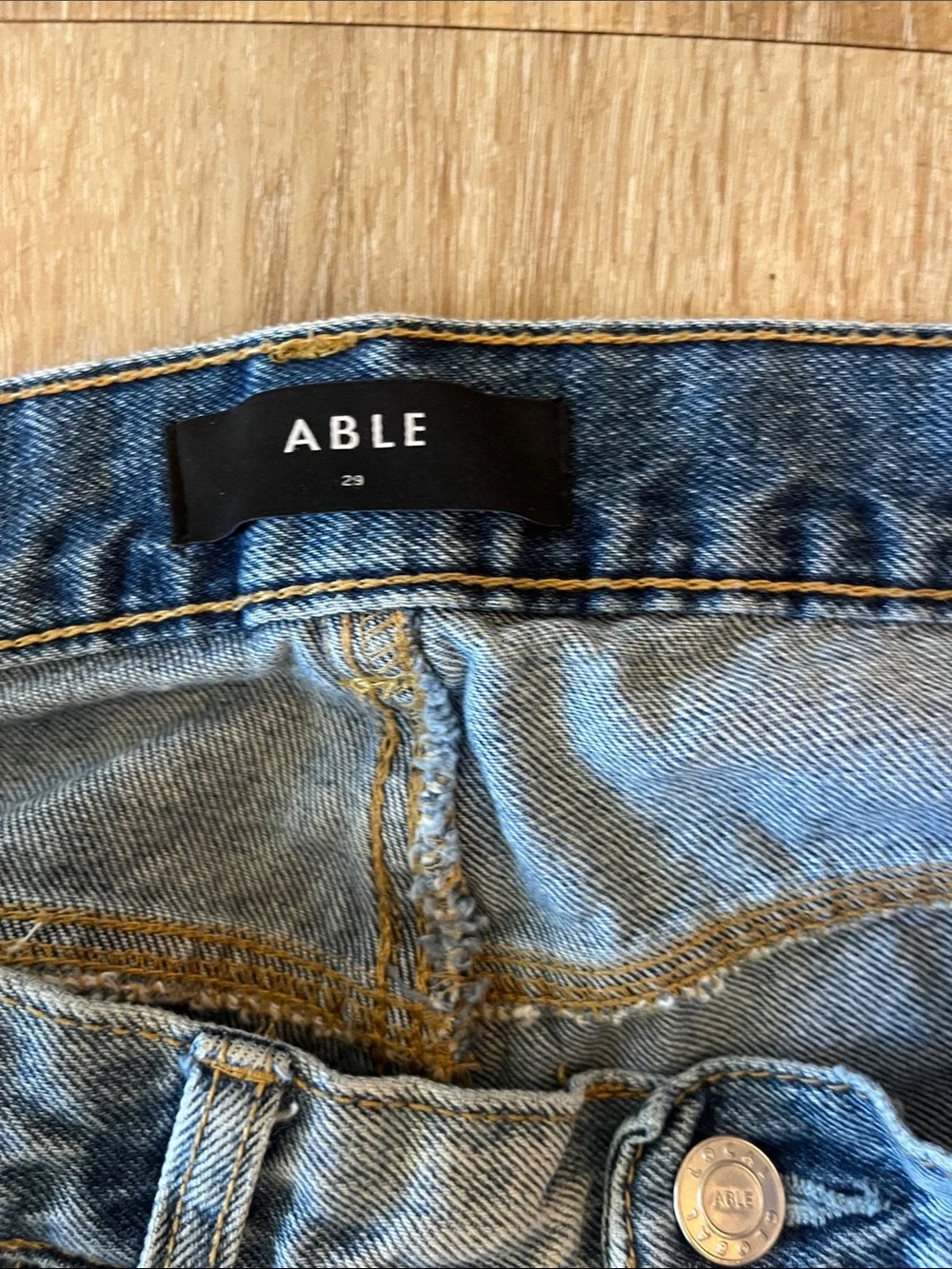 Able Women's Relaxed Mid Wash Blue Jeans